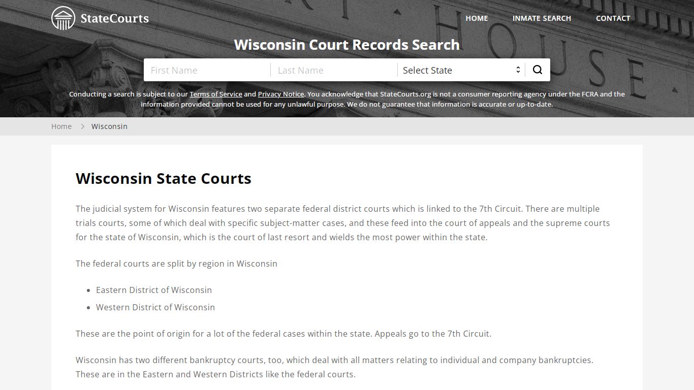 Wisconsin Court Records - WI State Courts